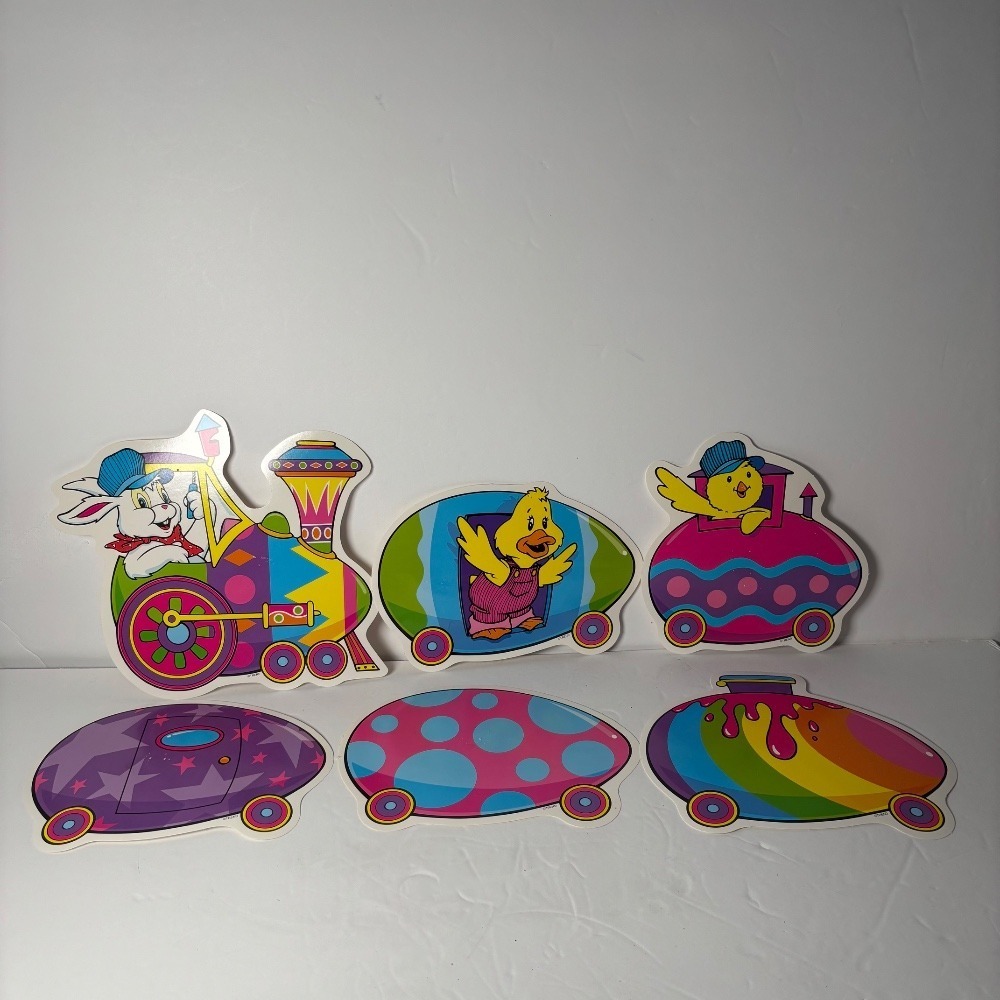 Vintage Trend Eggville Retro VIllage Die Cut Cardboard Easter Decoration‎ Egg - Picture 5 of 6